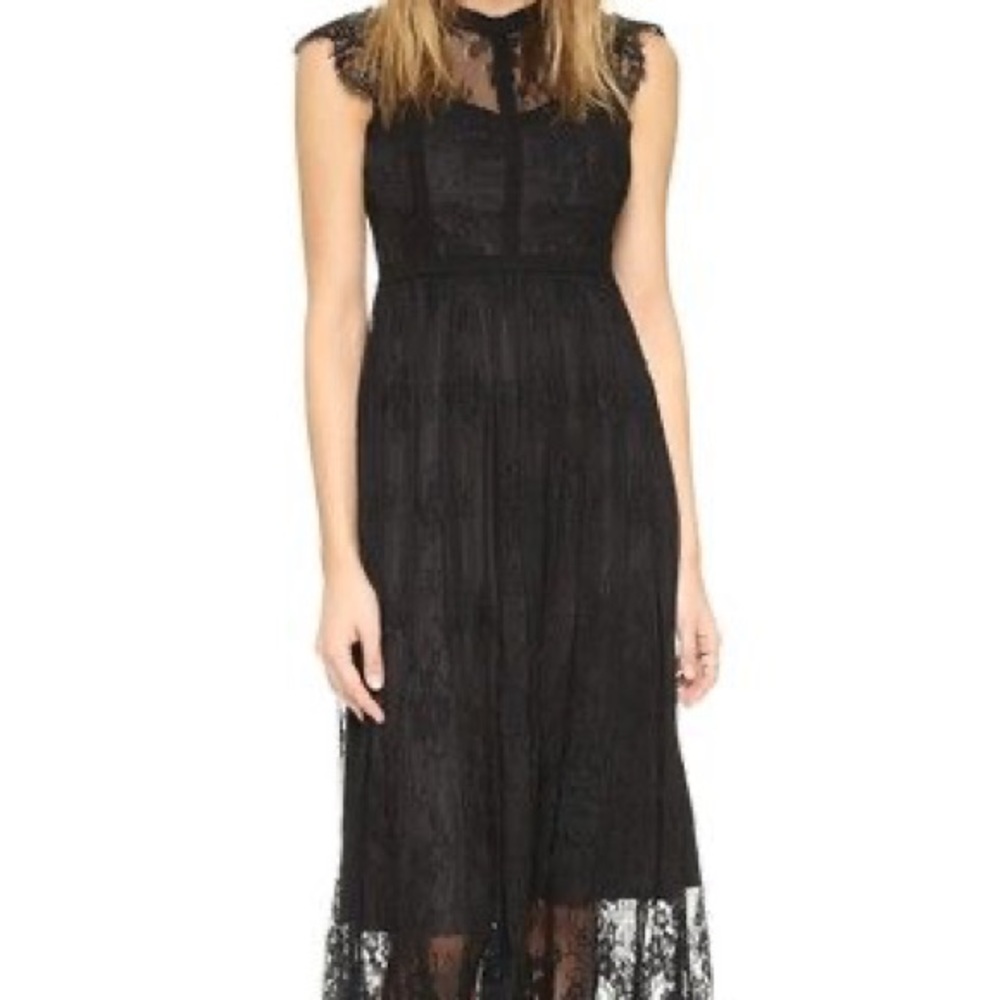 Parker Black Lace Midi Dress